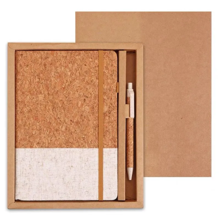 Premium Eco-Friendly Cork Notebook Set with Custom Logo