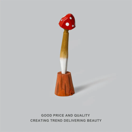 Mushroom Wooden Pen - Black Ink Desk Decor & Gift